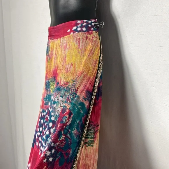 Zara Multicolored Jewel Midi Skirt Size S - Picture 7 of 16